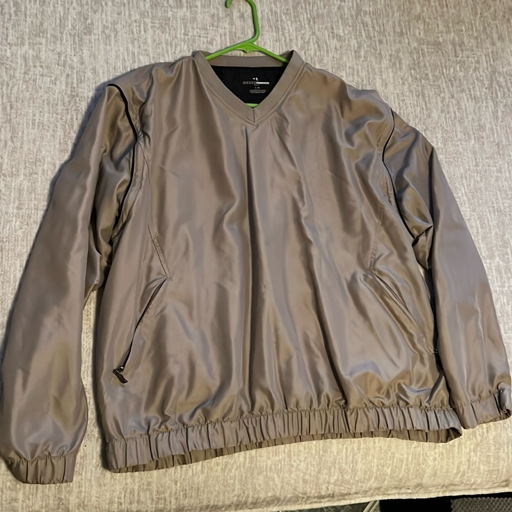 Grand Slam Jacket Adult Large Tan Khaki Windbreaker